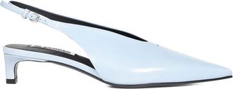 Jil Sander adjustable strap pointed pumps - women - Goat Skin/Calf Leather/Calf Leather - 37.5 - Blue