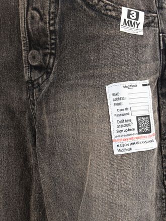 Miharayasuhiro Womens Wide Denim Jeans Amateur Sewn Like Black Cotton