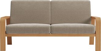 Sit&more 2,5-Sitzer »Kolding« Armlehnen aus eichefarbigem Buchenholz, verschiedene Bezüge und Farben