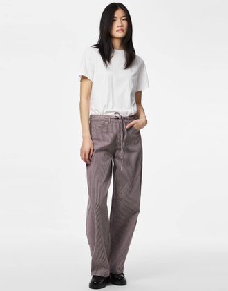 Pieces Jeans bombati color passero-Marrone