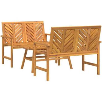 vidaXL Conjunto De Sof&aacute;s De Jard&iacute;n 2 Pcs Marr&oacute;n Vidaxl