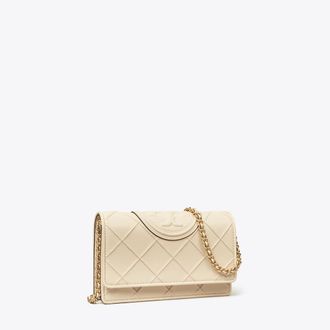 Tory Burch Womens Fleming Crossbody in White, One Size