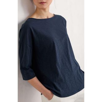 Seasalt Cornwall Tremayne Quay Organic Cotton Top in Maritime at Nordstrom, Size 4