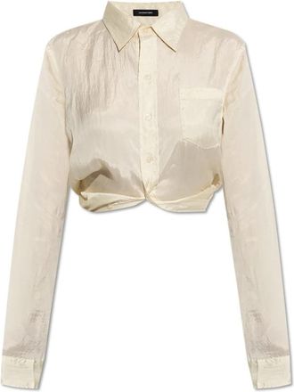 R13 Overhemd met zak - Dames - Overhemden - Beige - L - Overhemden
