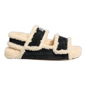 Dolce & Gabbana Flat Sandals, male, Beige, Size: 11 US Faux-fur Slides