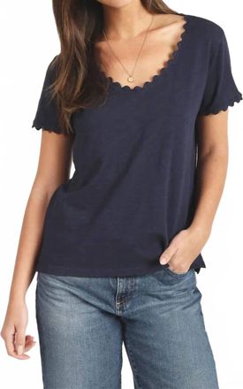 Dylan Ric Rac Tee In Navy