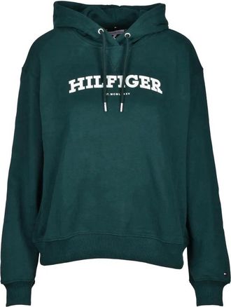 Tommy Hilfiger Green Cropped Hooded Sweatshirt