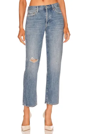 Pistola Denim Maya Mid Rise Easy Straight Ankle Jeans In Legacy Distressed
