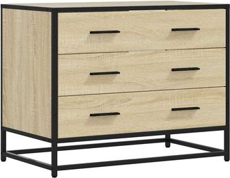 vidaXL Drawer Cabinet Sonoma Oak 70x41x56 cm Engineered Wood Vidaxl