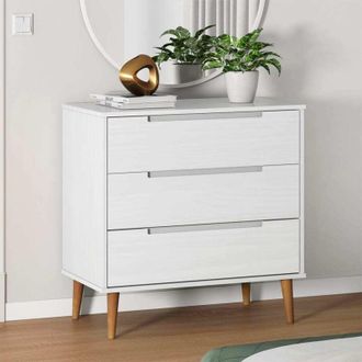 vidaXL Furniture Limited - Cassettiera MOLDE Bianca 80x40x80 cm in Legno