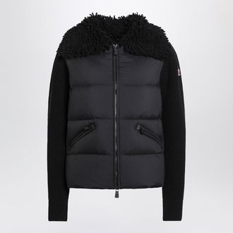 Moncler Black Padded Wool Cardigan