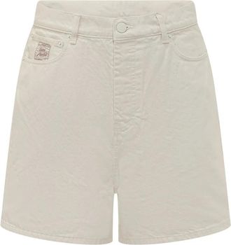 Ami Shorts met logopatch - Heren - Denim shorts - Wit - W30 - Katoen - Korte Broeken
