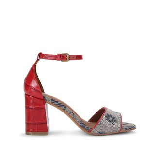 Kurt Geiger Womens Leather Square Block Heel Sandals - Blue - Size UK 4