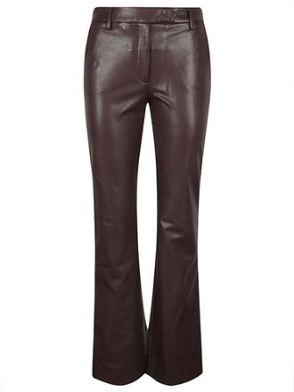 True Royal Womens Faux Leather Flared Trousers
