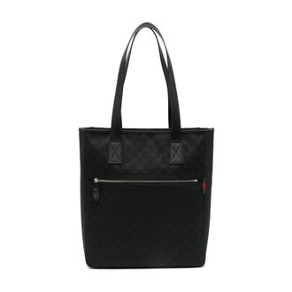 Gucci GG Stoffen Tote Bag - Heren - Shoppers - Zwart - ONE Size - Nylon - Tassen