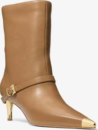 Michael Kors Kasia Leather Buckle Boot
