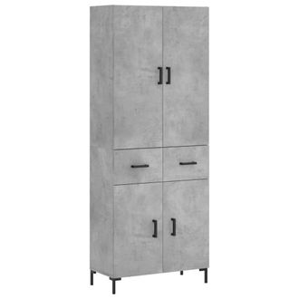 Berkfield Home Highboard Concrete Grey 69.5x34x180 cm Engineered Wood