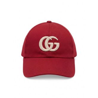 Gucci Accessoires, unisex, Rood, L, Katoen, Katoenen Baseballpet
