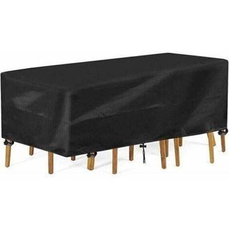 OEM Funda Para Mesa De Jard&iacute;n, Rectangular, Impermeable, Resistente A Los Rayos Uv, De Tela Oxford 210d, Para Mesas Y Sillas De Jard&iacute;n (213 X 132 X 72 Cm)