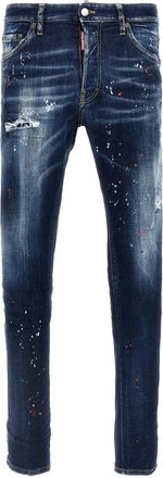 Dsquared2 Blue Paint Splatter Jeans