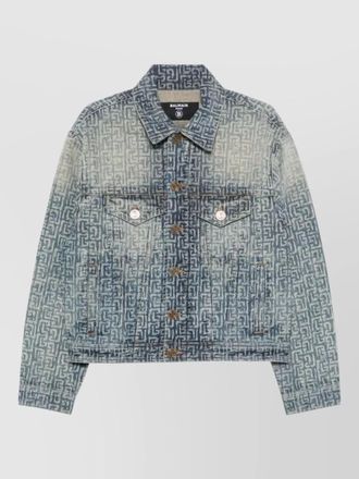 Balmain monogram denim jacket