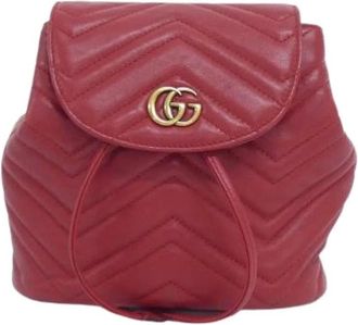 Gucci Pre-owned Backpacks, female, Red, Size: ONE SIZE Pre-owned Vintage Backpack