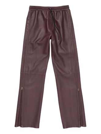 Acne Studios drawstring leather trousers - Red