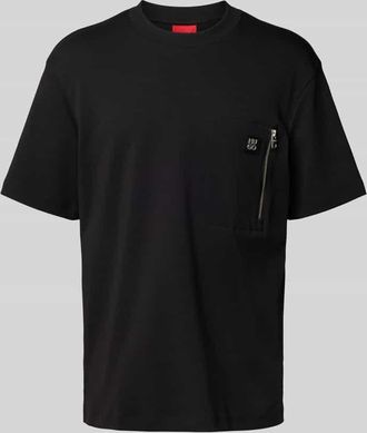 HUGO BOSS Regular Fit T-Shirt mit Brusttasche Modell Dargentee in Black, Größe XXL