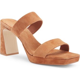 Jeffrey Campbell Danity Platform Slide Sandal in Tan Suede at Nordstrom Rack, Size 9.5