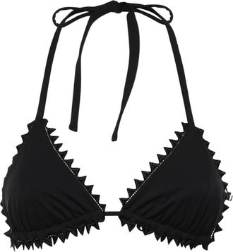 Jacquemus Picot Bikini Top - Dames - Bikinis - Zwart - XS - Satijn - Badmode