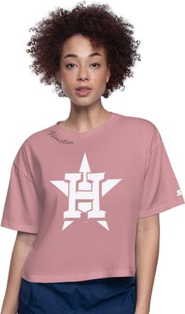 Starter Womens Starter Pink Houston Astros Play the Ball Boxy Cropped T-Shirt at Nordstrom, Size Xx-Large