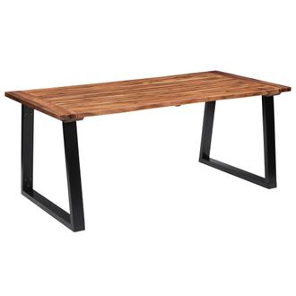 Berkfield Home Dining Table Solid Acacia Wood 180x90 cm in Brown