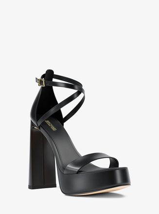 Michael Kors Cami Leather Platform Sandal