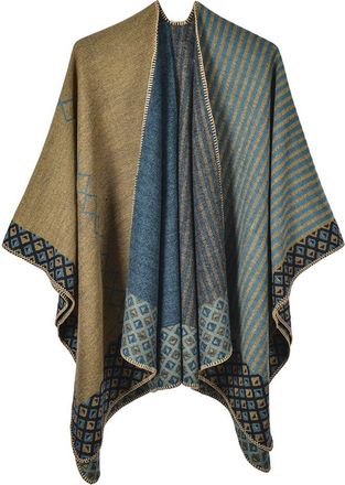 Generic Womens Elegant Shawl Cape Open Front Soft Poncho, Suitable for Spring, Autumn, and Winter Womens Poncho, Shawl, Scarf, Cape - Thick, Elegant, Warm - S