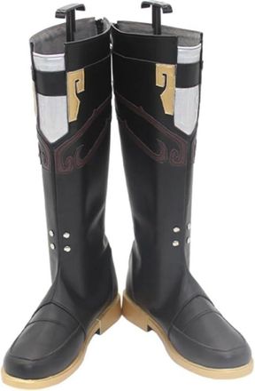 Generic Womens Anime Cosplay Boots for Jing Yuan Fancy Stage Performance Props Shoes Custom Made Halloween Christma Comic Con (Black,12.5)