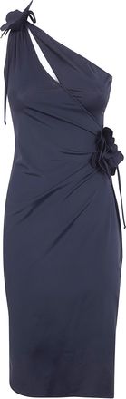 Coperni Asymmetric Mini Flower Gown