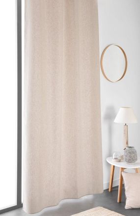 HOME MAISON Cortina De Estilo Natural Con Cinta Fruncida En La Parte Superior - Beige - 135x260 Cm - Algod&oacute;n/lino Linder