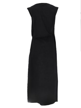 Jacquemus La Robe Drap Midi Dress - Black
