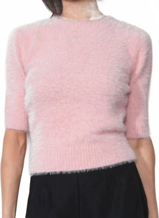 Greylin Odette Crew Neck Sweater In Pink Lemonade