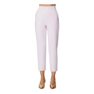 Pinko High Waist Cr&ecirc;pe Cigarette Broek - Dames - Vrijetijds broeken - Roze - XS - Broeken