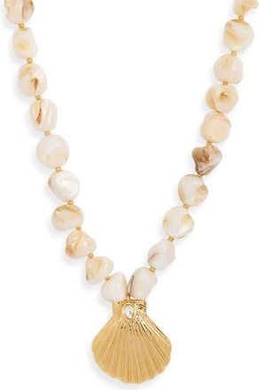 Frasier Sterling Catalina Shell Pendant Necklace in Gold at Nordstrom