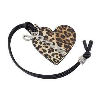 Ganni Womens Keychain Multicolor Calfskin Headbands