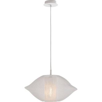 Netlighting HAREM Wire Frame Pendant Ceiling Light White 40x21cm | Size: 40x21 cm
