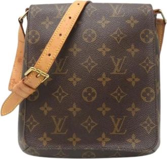 Louis Vuitton Pre-owned Cross Body Bags, female, Brown, Size: ONE SIZE Pre-owned Canvas Cross Body Bag