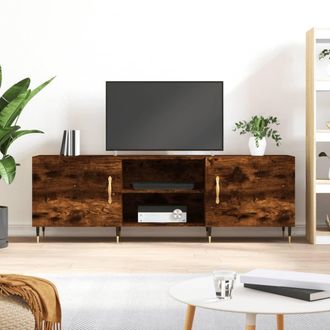 vidaXL Vidaxl - Mueble De Tv Madera De Ingenier&iacute;a Roble Ahumado 150x30x50 Cm