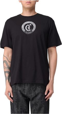 Roberto Cavalli Logo T-Shirt - Heren - T-shirts - Zwart - S - Katoen - Tops