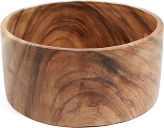 Bazar Bizar Bol de madera de suar en marr&oacute;n 25x25x12 cm