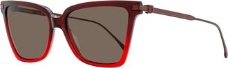Ferragamo Ferragamo Womens Gancini Butterfly Sunglasses SF2036S 615 Red Ombre 56mm