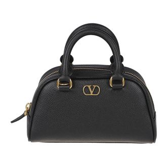 Valentino Garavani Handbags, female, Black, Size: ONE SIZE Vlogo Bowling Mini Bag