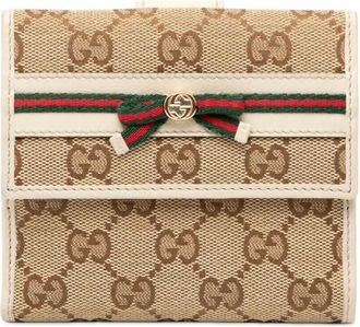 Gucci Portafoglio Princy compatto GG piccolo in tela 2000-2015 - Marrone